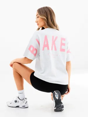 Isabel Oversized T-Shirt - Marl White Outdoor Trend Look