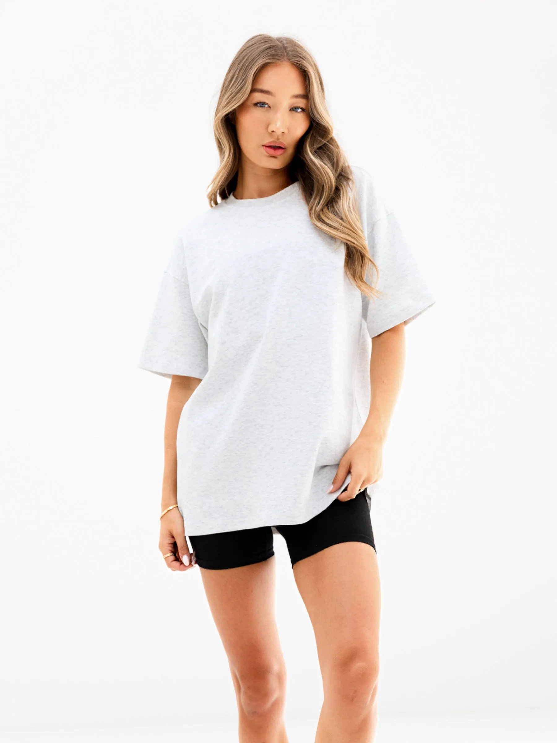 Isabel Oversized T-Shirt - Marl White Weekend Fashion