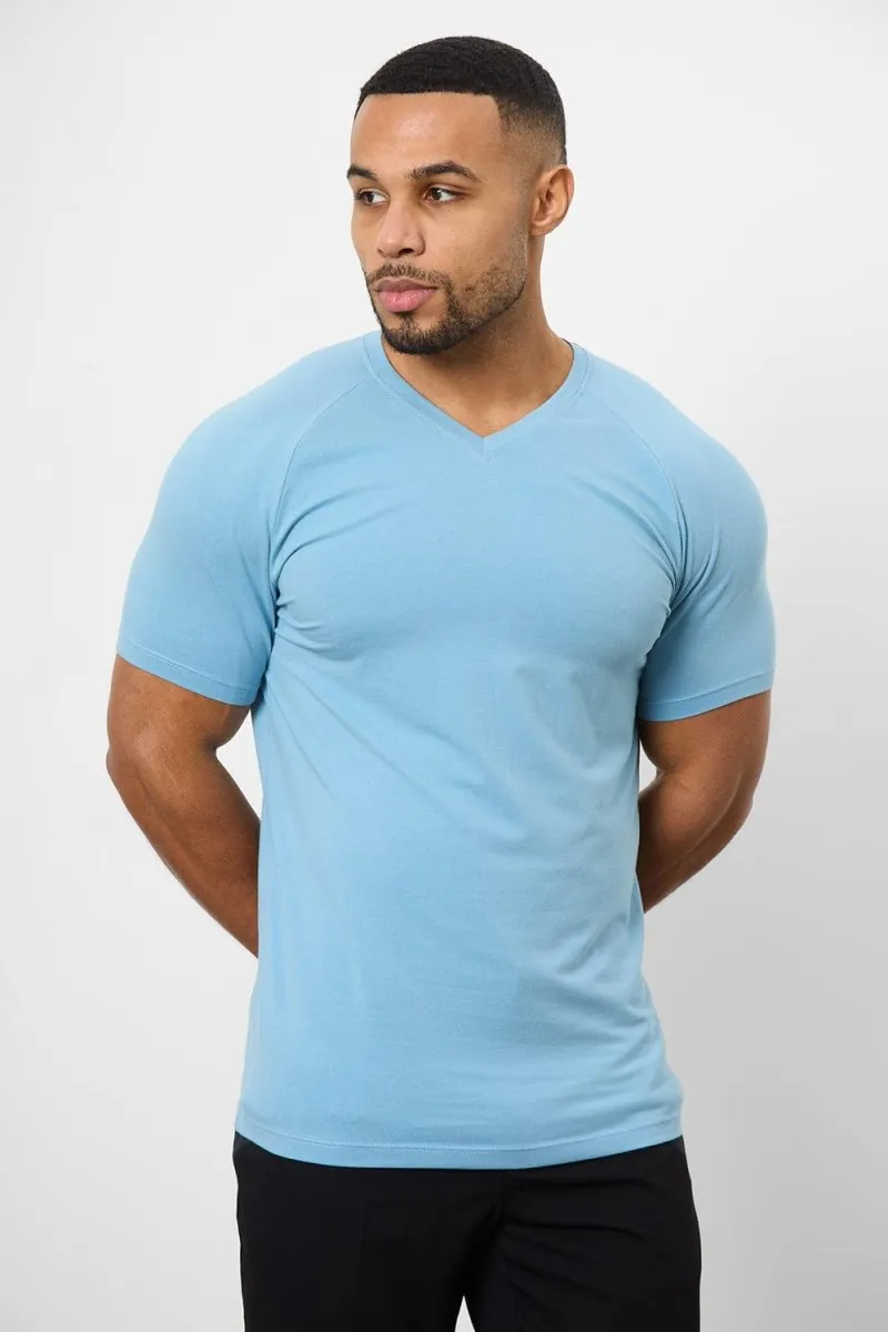 Non Shrink Material Athletic Fit Summer Essential V-Neck 5-Pack