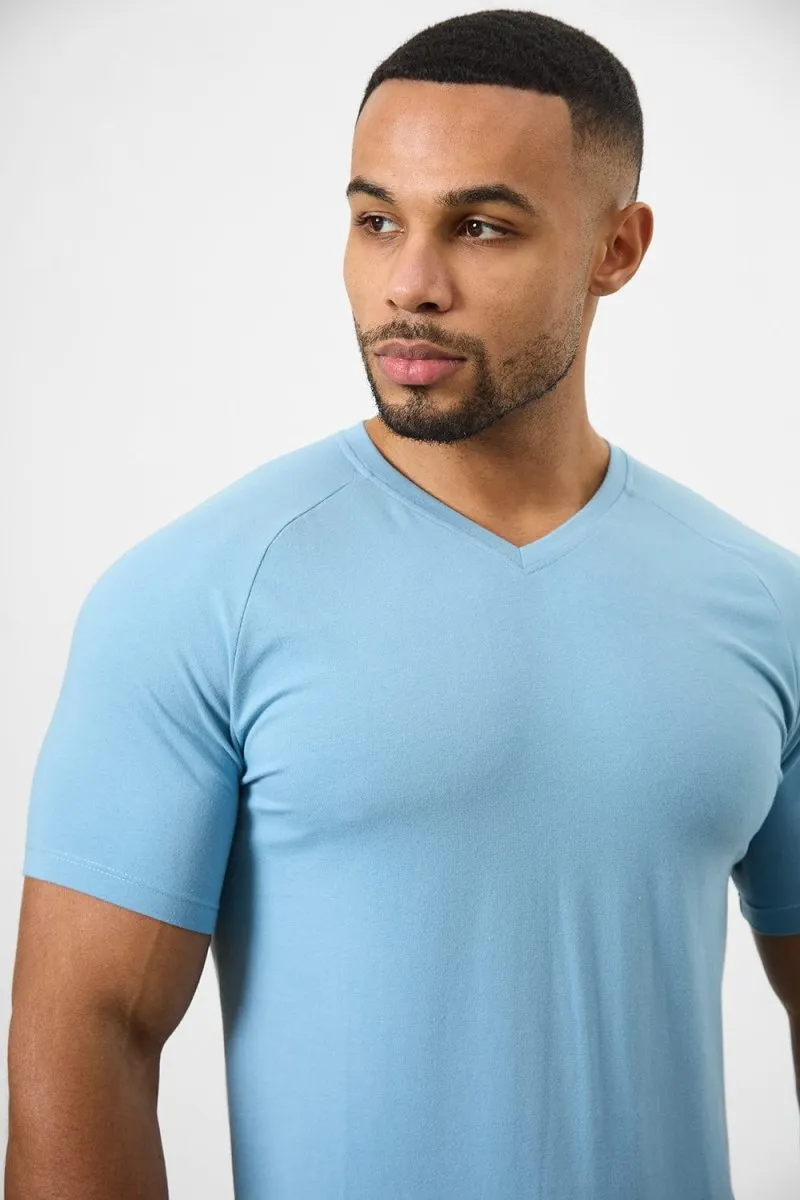Festival wear Flatlock stitching Athletic Fit Summer Essential V-Neck 5-Pack