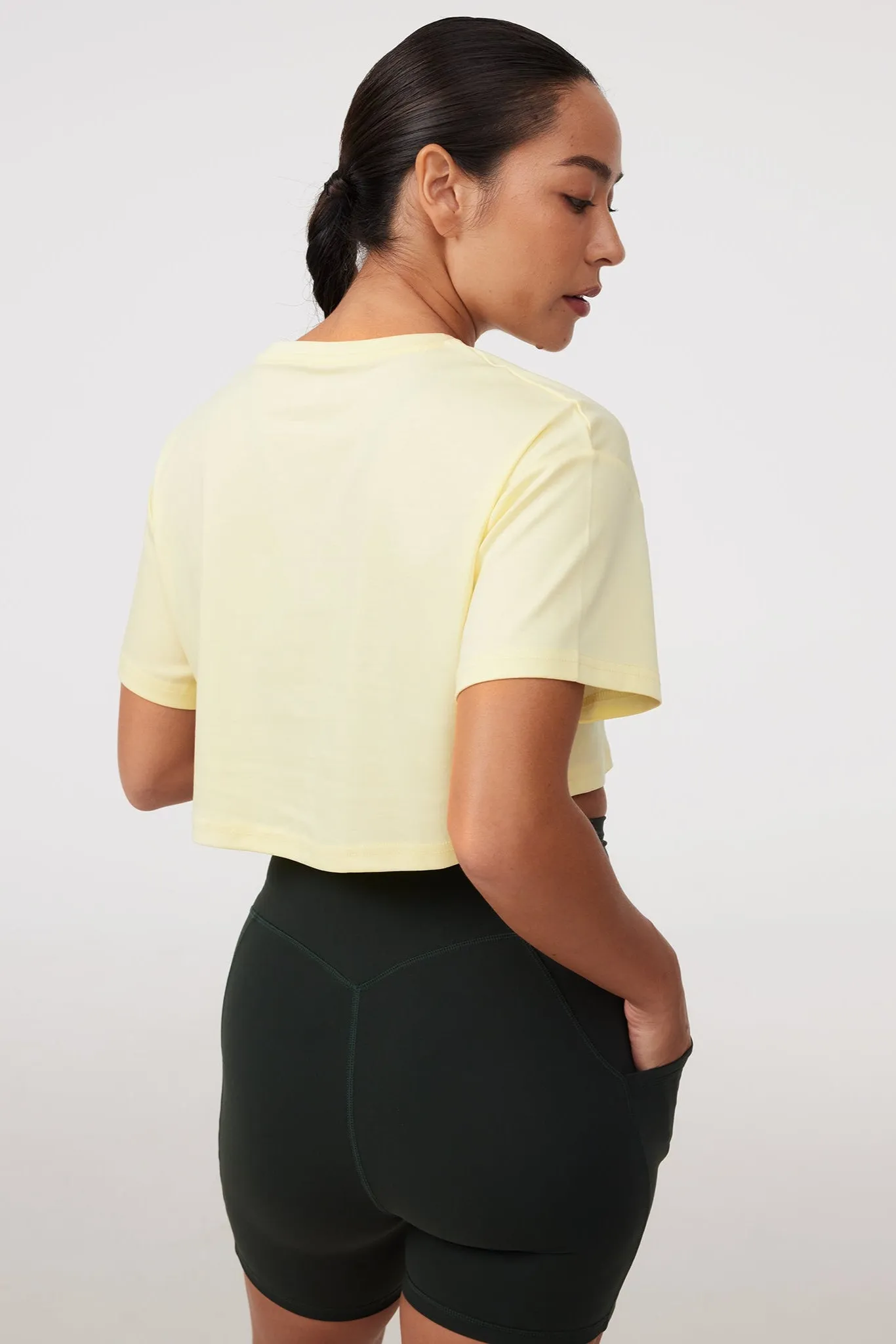 Spring Wear Kids playfulness Oversized Crop Tee in Sunshine