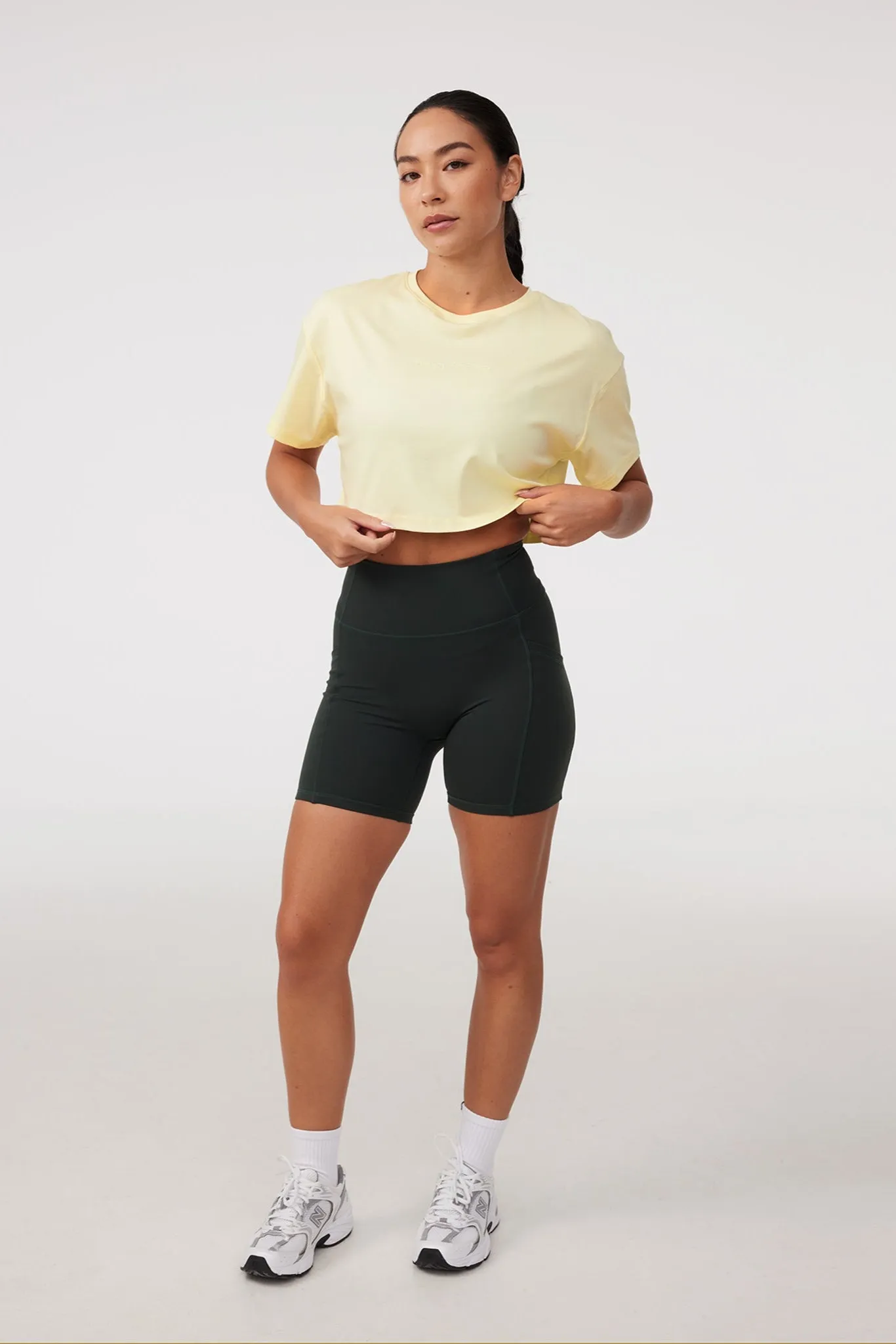 Fit For All Day Quick Dry Technology Oversized Crop Tee in Sunshine