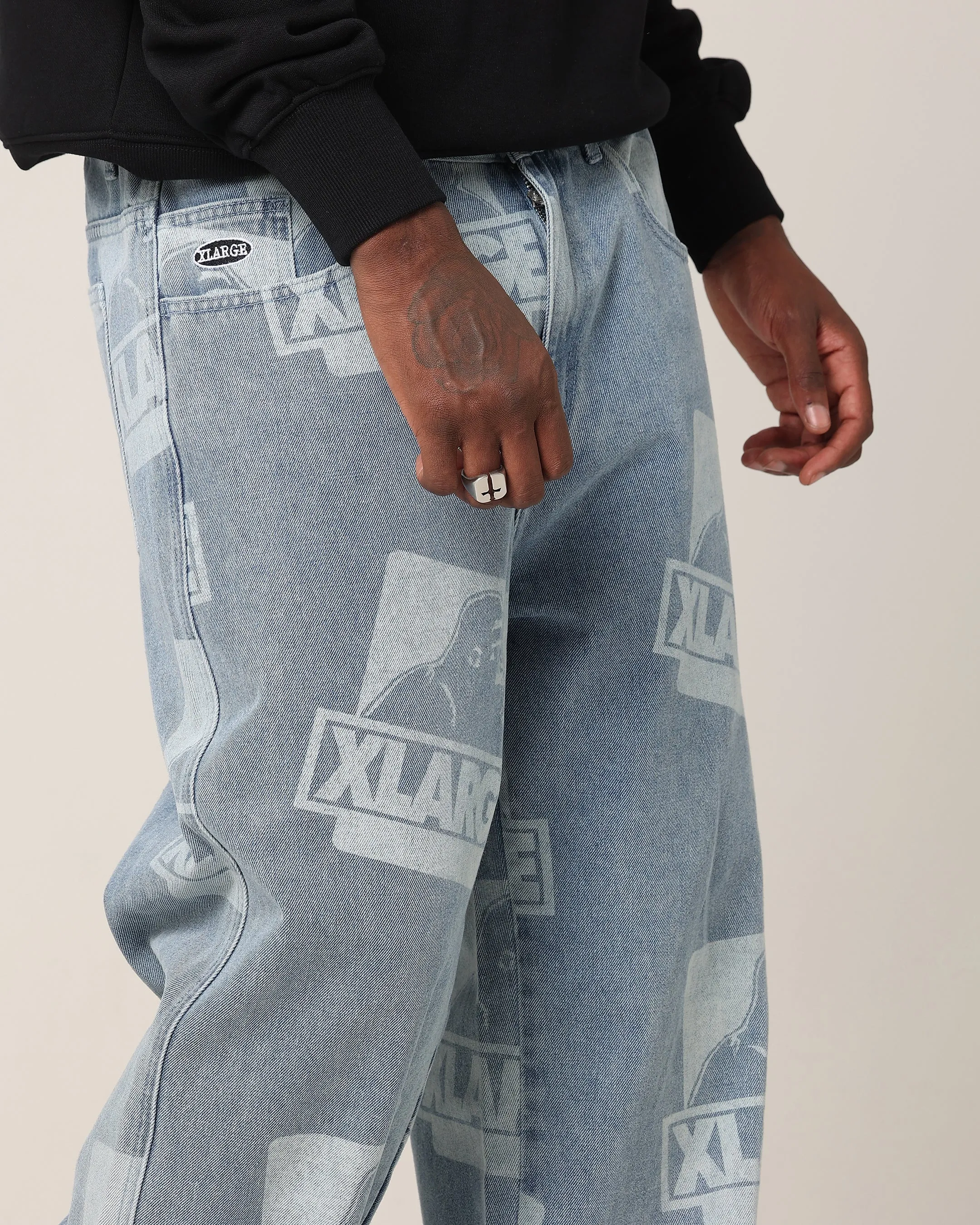 X-Large OG Bull Denim 91 Pants Light Denim City Look Anti Snag Thread Technology