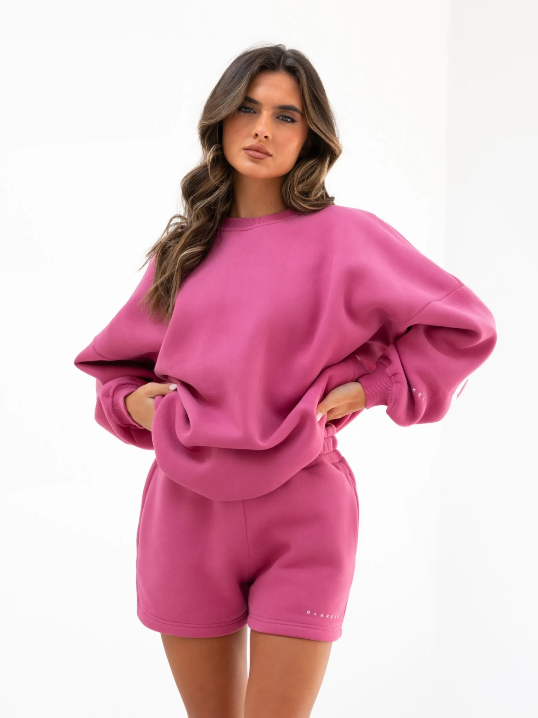 Isabel Jogger Shorts - Hot Pink Sport Friendly Cotton Blend