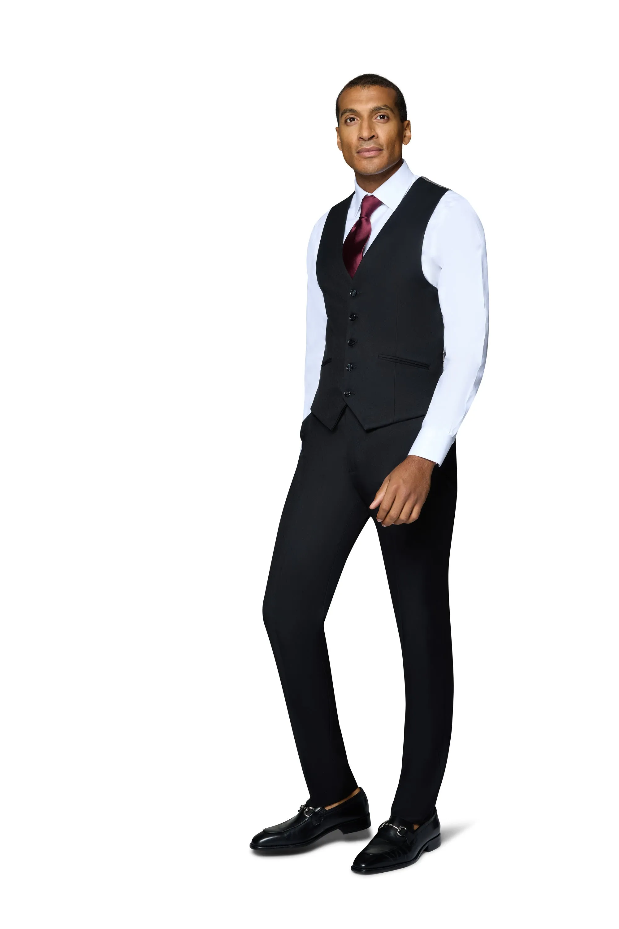 Seasonless wear No Irritation Seams Bergamo Orange Solid Slim Fit Pants - Black