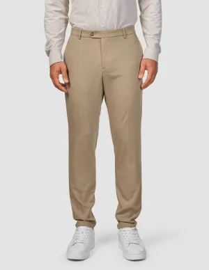 pilling resistant Everyday Comfort Fit Tech Wool Suit Pants Slim Sand