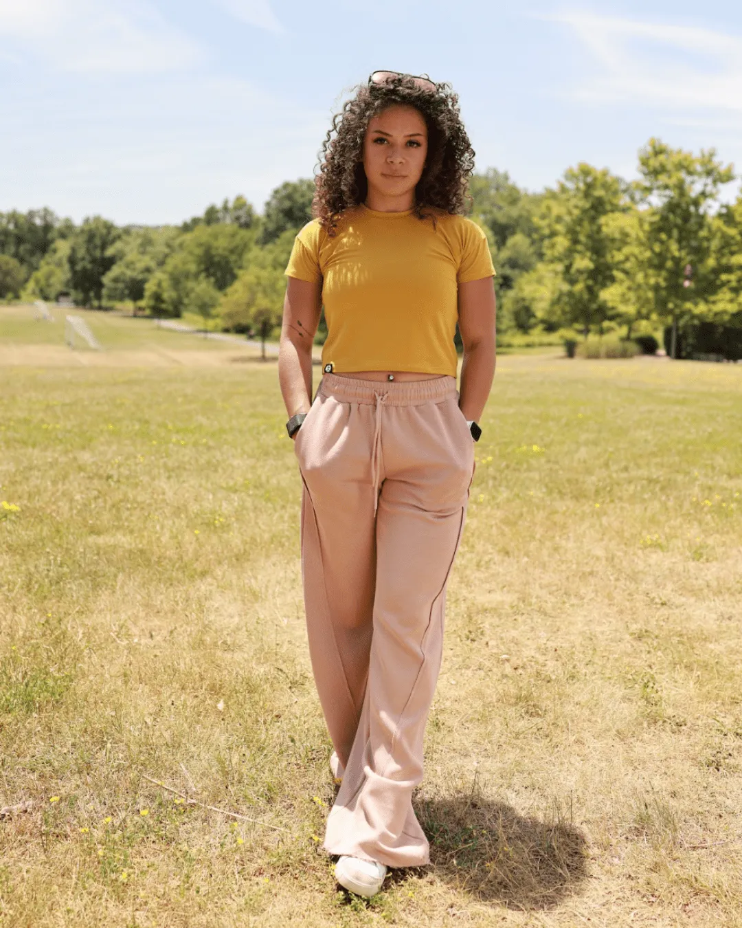 [EASYLUXE] Unwind Pants - Peach Modern Utility MoistureWickingLining