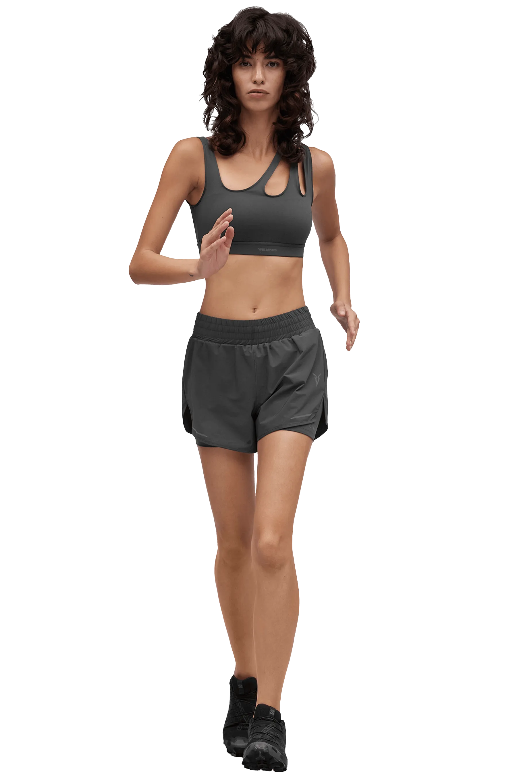 Supportive frame SPORTS BRA ASYMMETRIC - Dark Gray