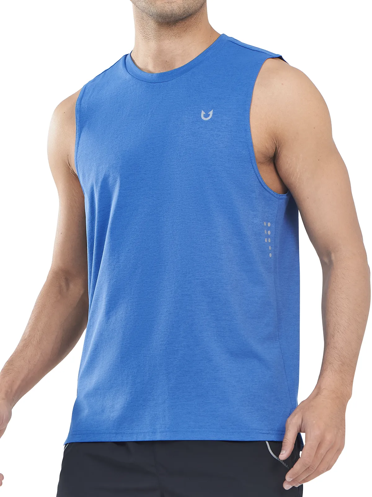 Men's Workout Muscle Shirts Quick Dry Sleeveless Tank Tops for Gym Run High Performance