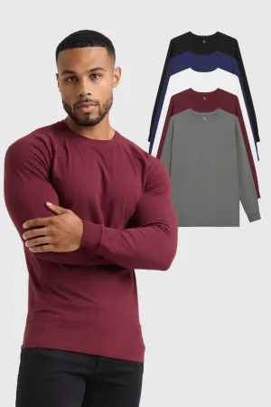 Outdoor Adventure Versatile Apparel Athletic Fit Long Sleeve Starter 5-Pack