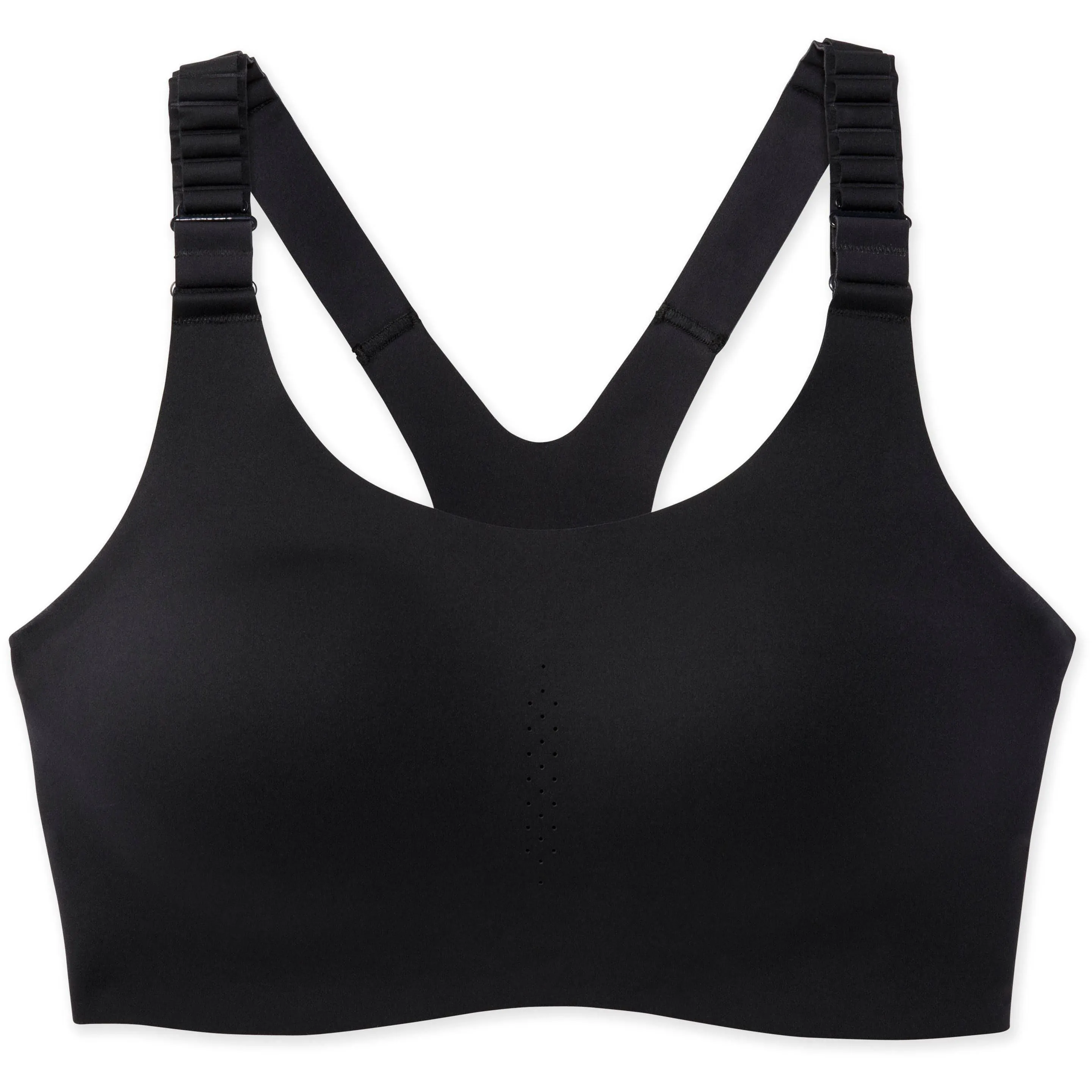 Brooks Dare Racerback Run 2.0 Womens Running Sports Bra - Black Mock neck seams Ultra Soft Interior