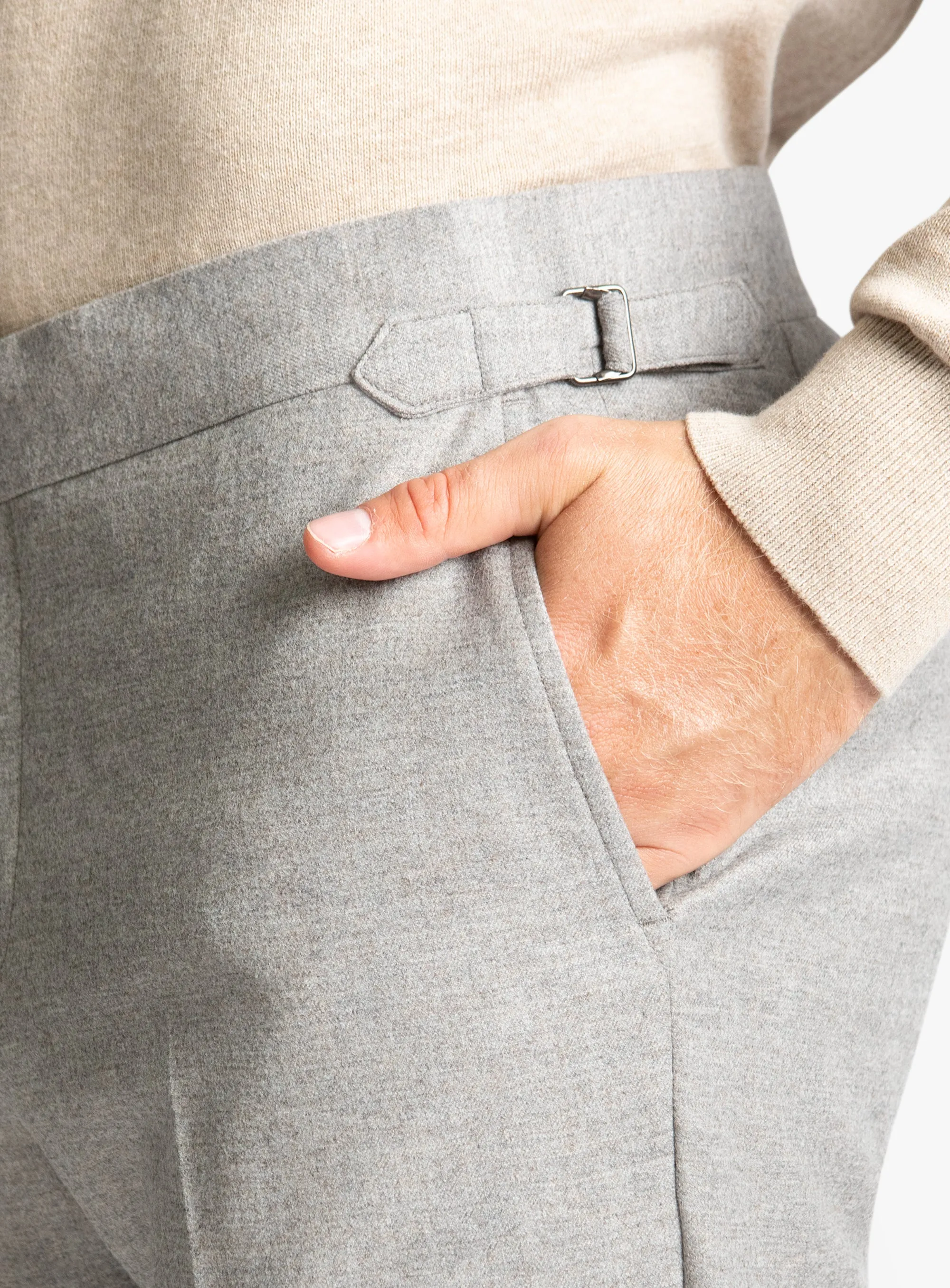 Argenta Flannel Silver Trousers Pocket Reinforcement