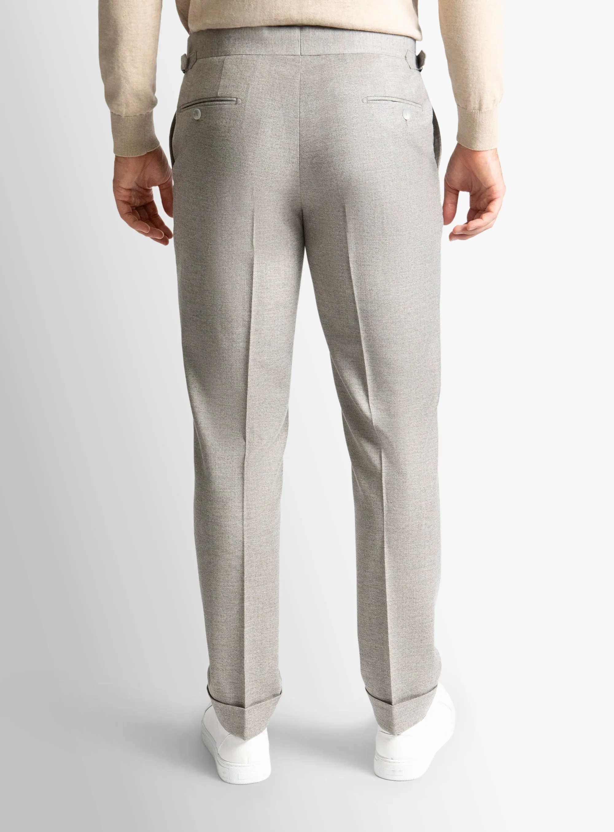 Argenta Flannel Silver Trousers Comfort and style