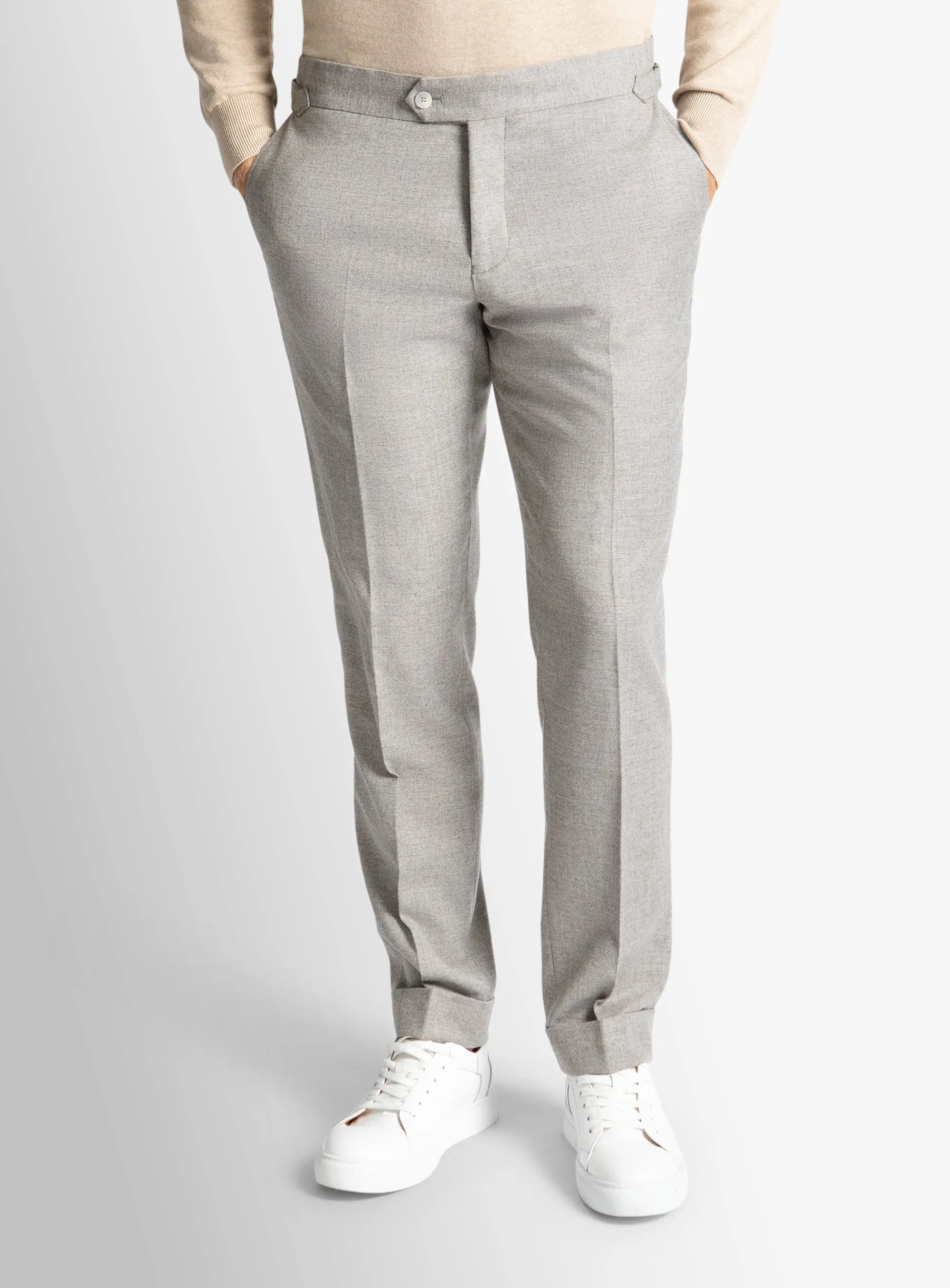 Layer Essential Easy Match Argenta Flannel Silver Trousers