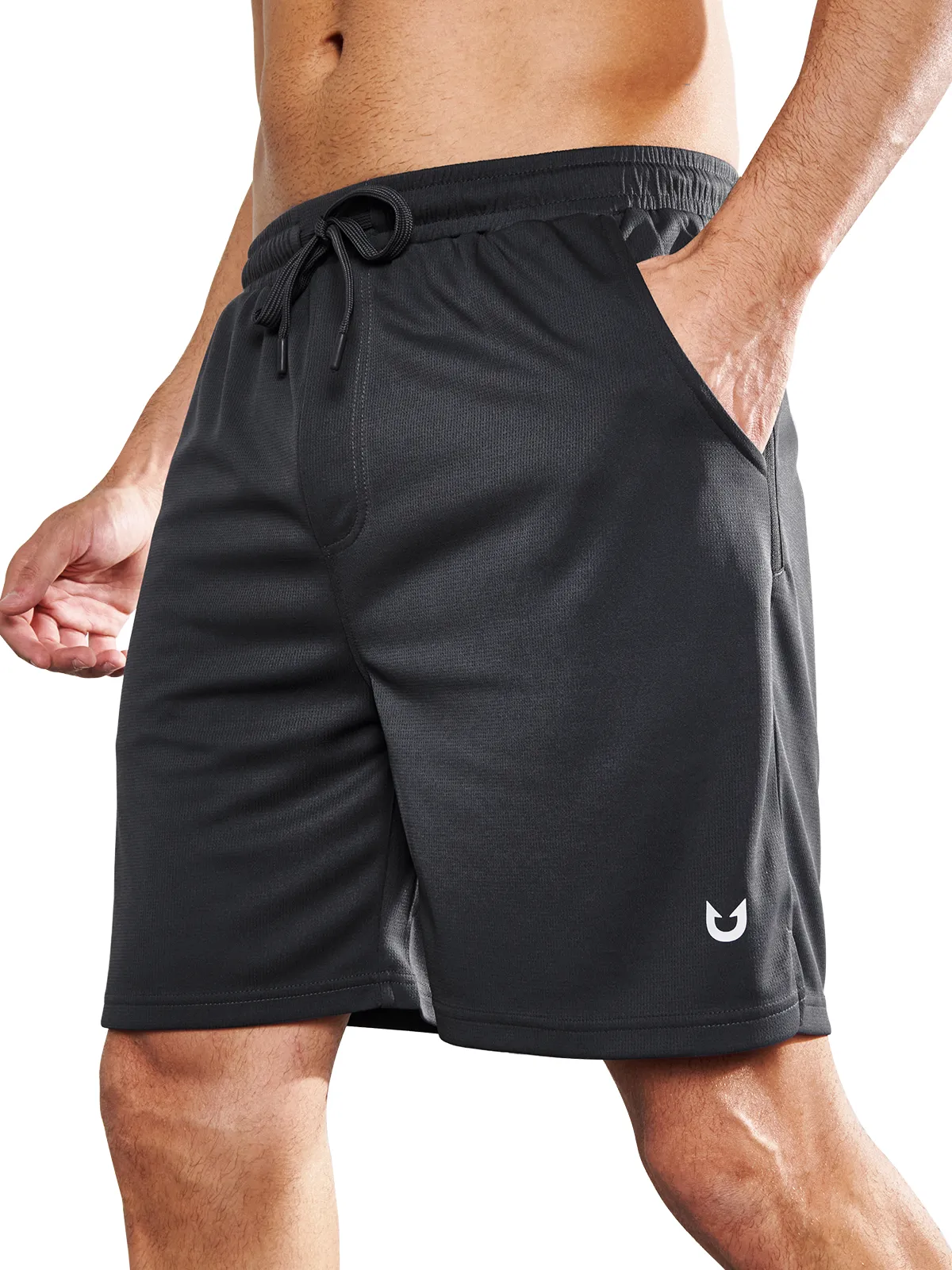 Breezy Comfort Men's Gym Workout 7 inch Mesh Shorts Quick Dry for Tennis Pickball Run