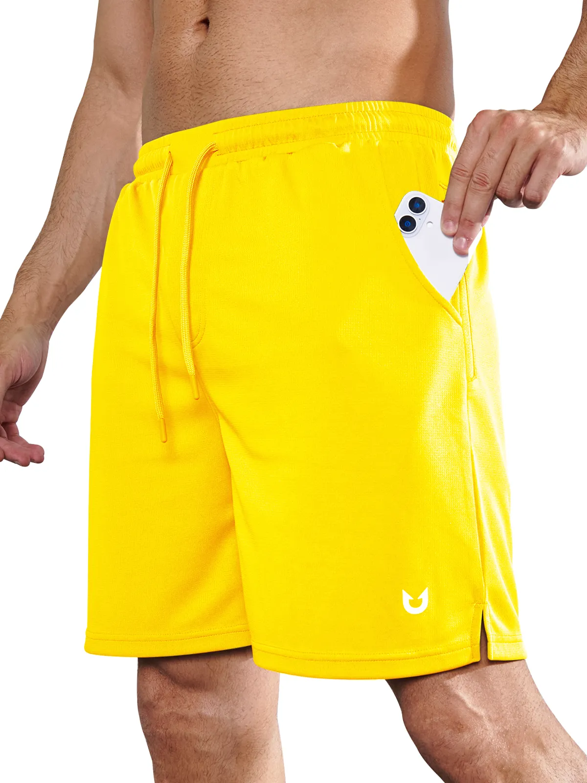 Men's Gym Workout 7 inch Mesh Shorts Quick Dry for Tennis Pickball Run cyclists Breathable Side Vents