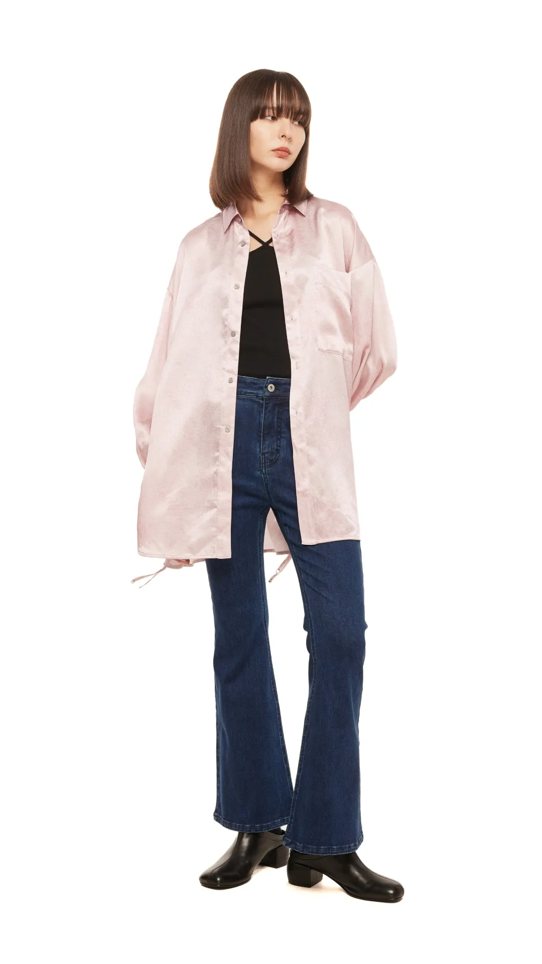 SoftenedEdges Formal Tone Boot-Cut Jeans