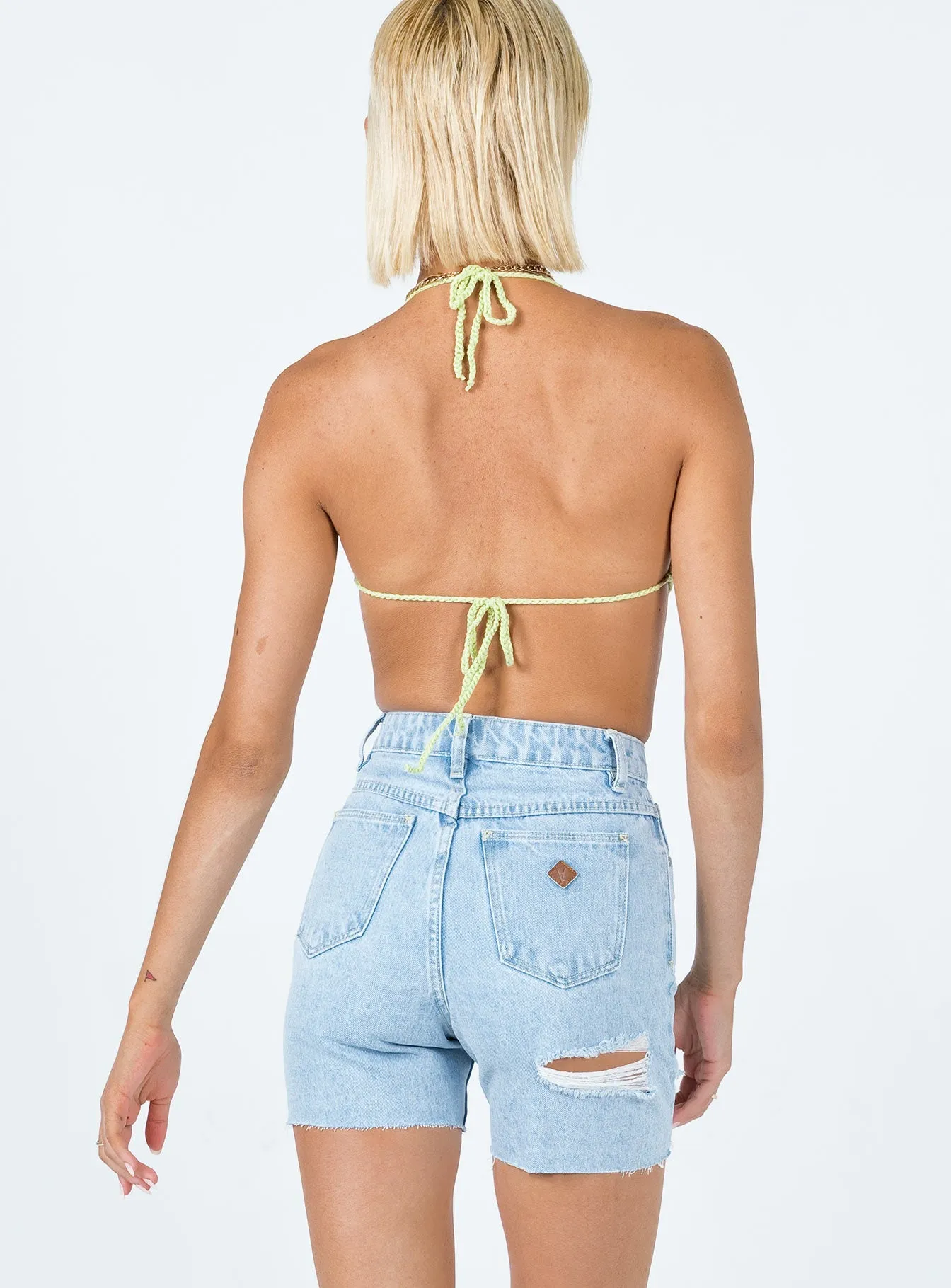 ButterSoftKnit Abrand Claudia Cut Off Walk Away Rip Denim Shorts