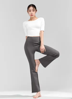 Stretch Formal Bootscut Slit Pants Breezy Fit MultiPocket System