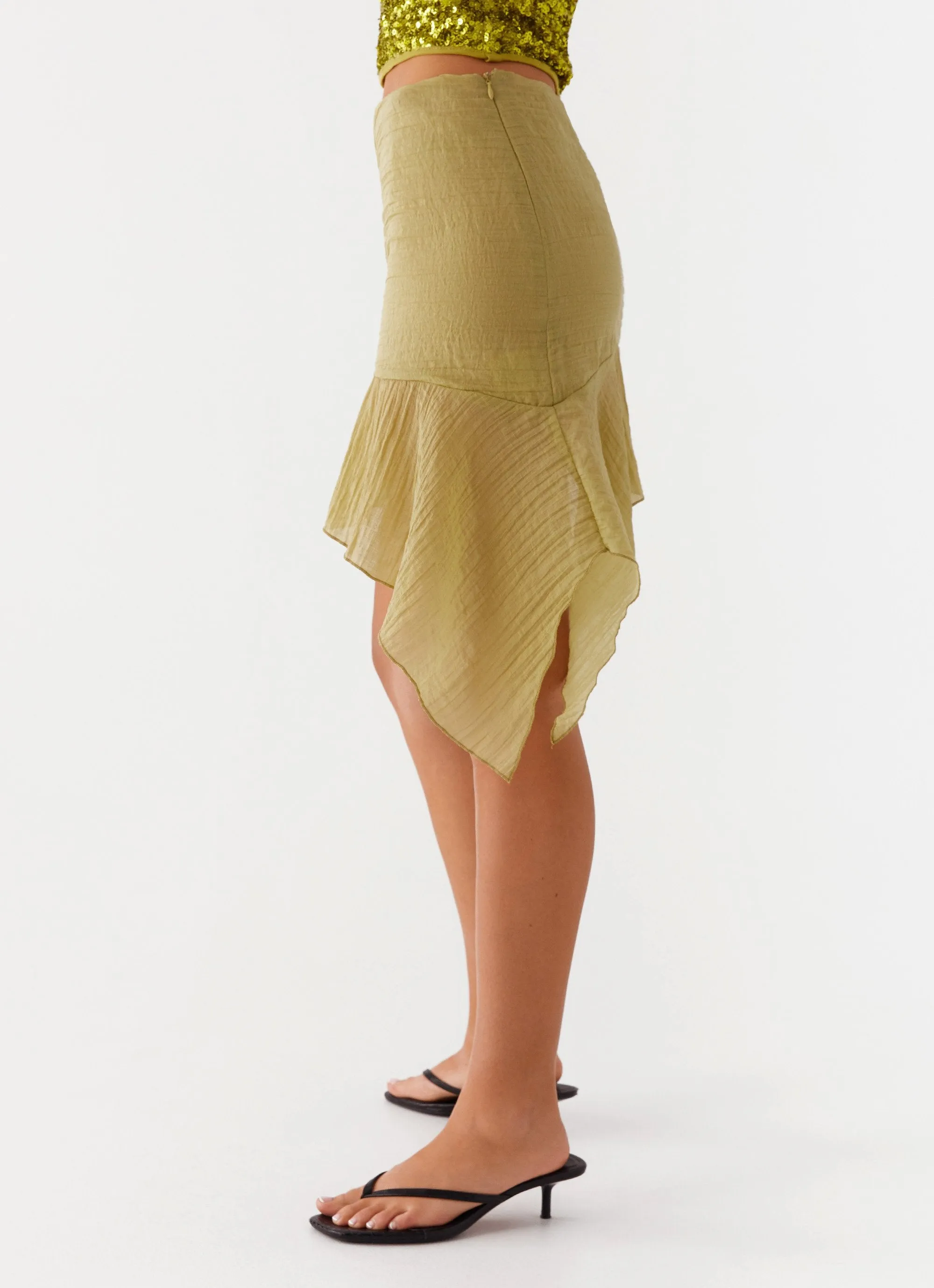 Sculpted Fit Elastic Fit Harmonies Mini Skirt - Green