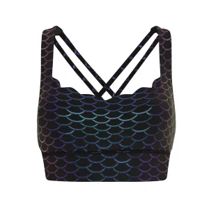 Performance Fabric Ankle Support Mermaid Dragon Sports Bra