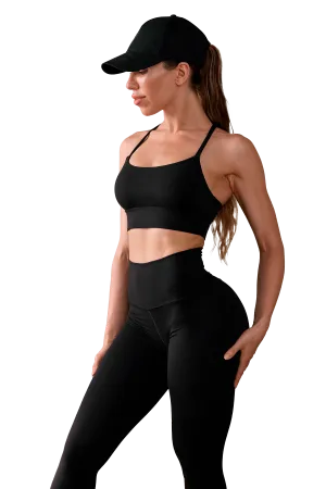 SPORTS BRA LONGLINE - Black Soft Spandex