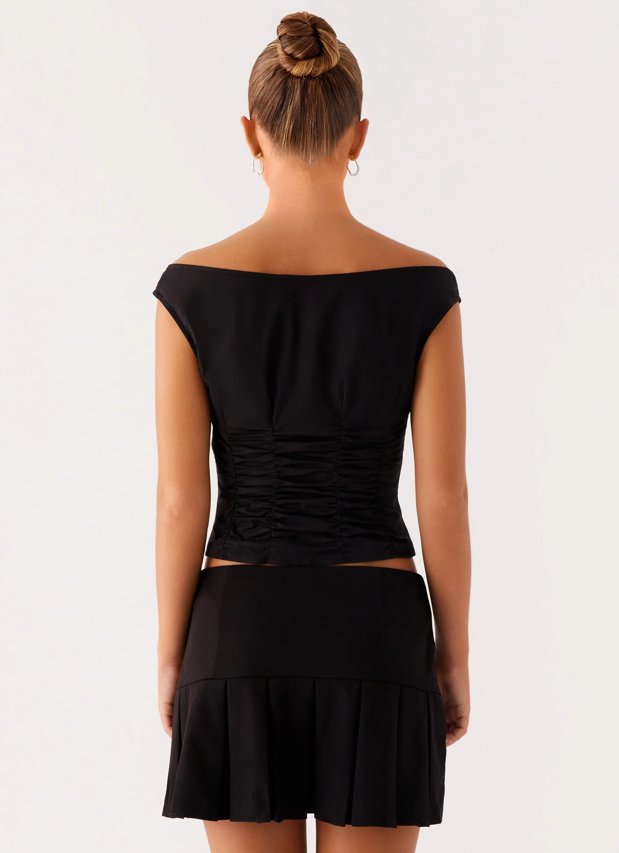 Flow Sleeve garden party Shelby Pleated Mini Skirt - Black