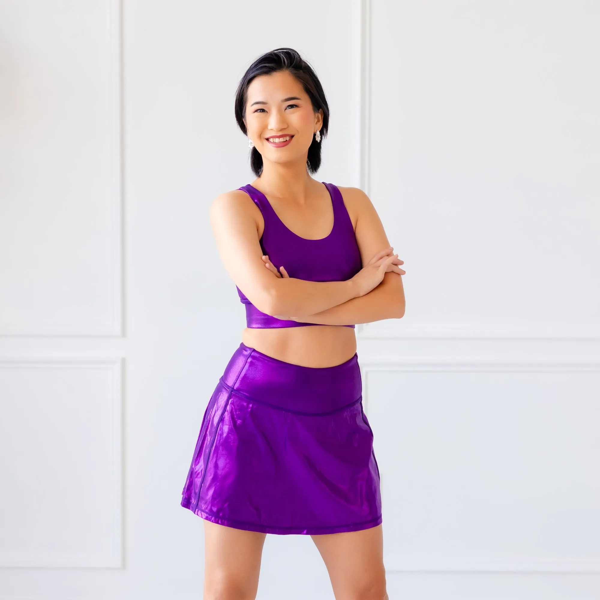 Classic knee-length dress Jewel Tones Amethyst Jewel Athletic Skort