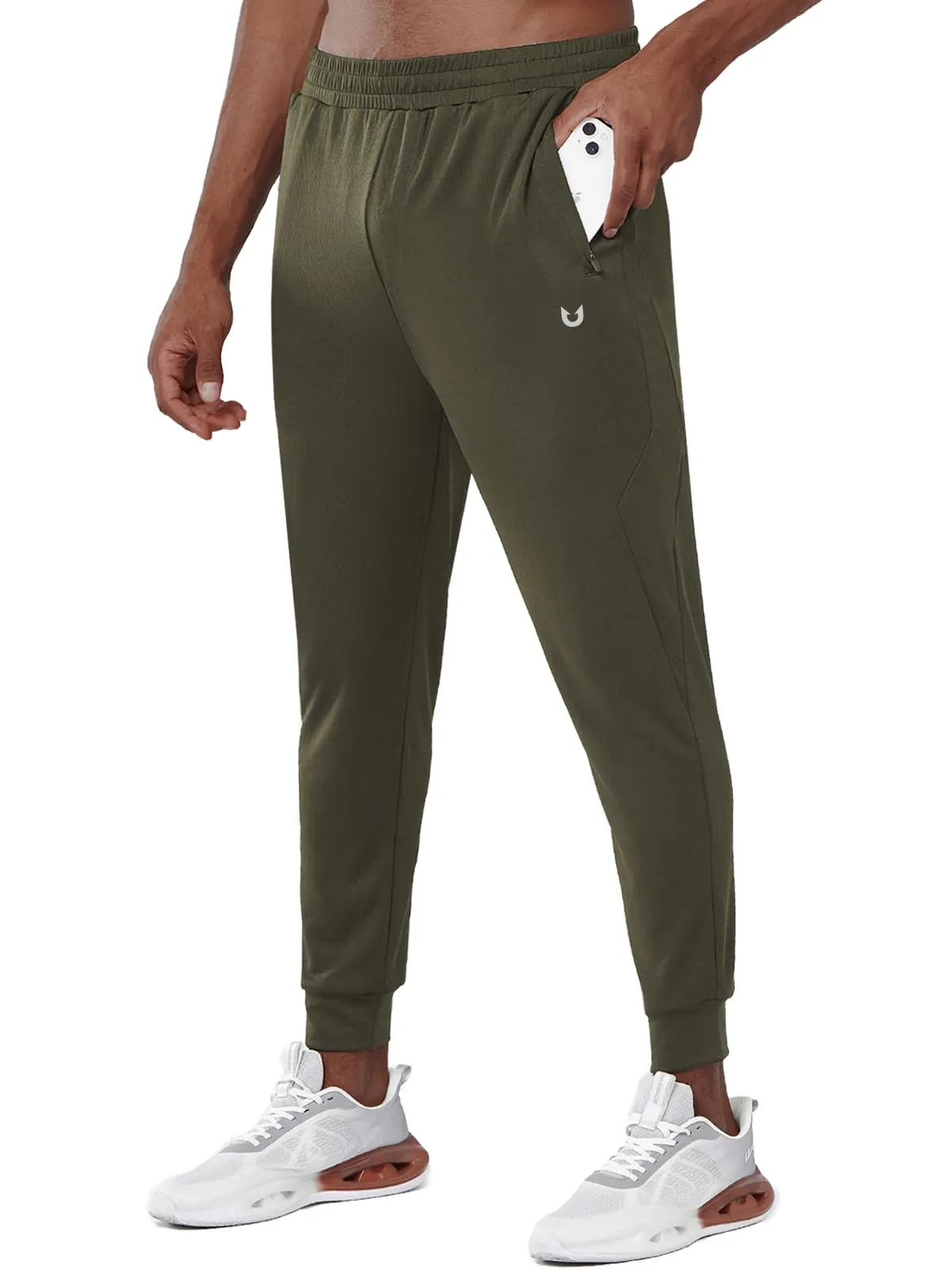 ReinforcedBeltLoops Men's Exercise Workout Joggers Tapered Lightweight Pants For Gym Hiking
