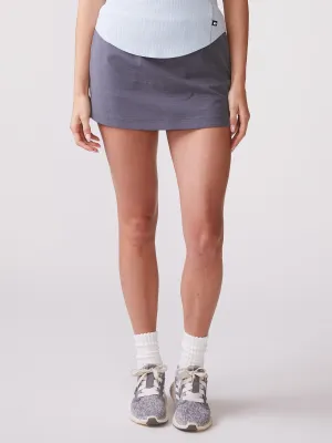 Smooth Drape Slub Woven Skort