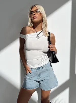 Art Glow Saldana Shorts Light Wash Denim