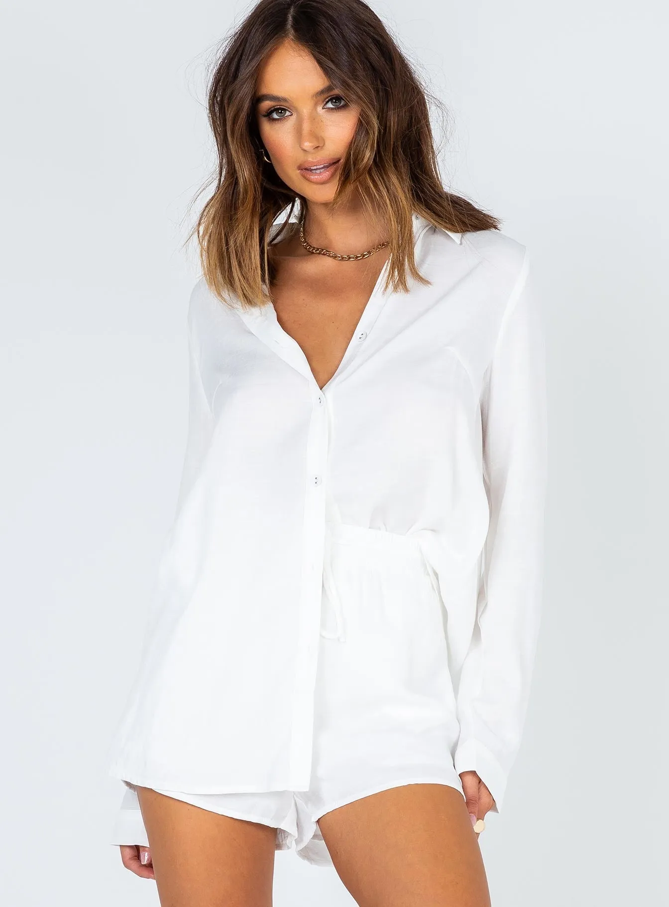 AdjustableHemline The Chloe Set White Tall