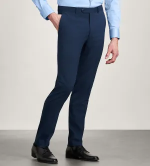 Slim Fit Blue Windowpane Suit Pants Stylish Layers