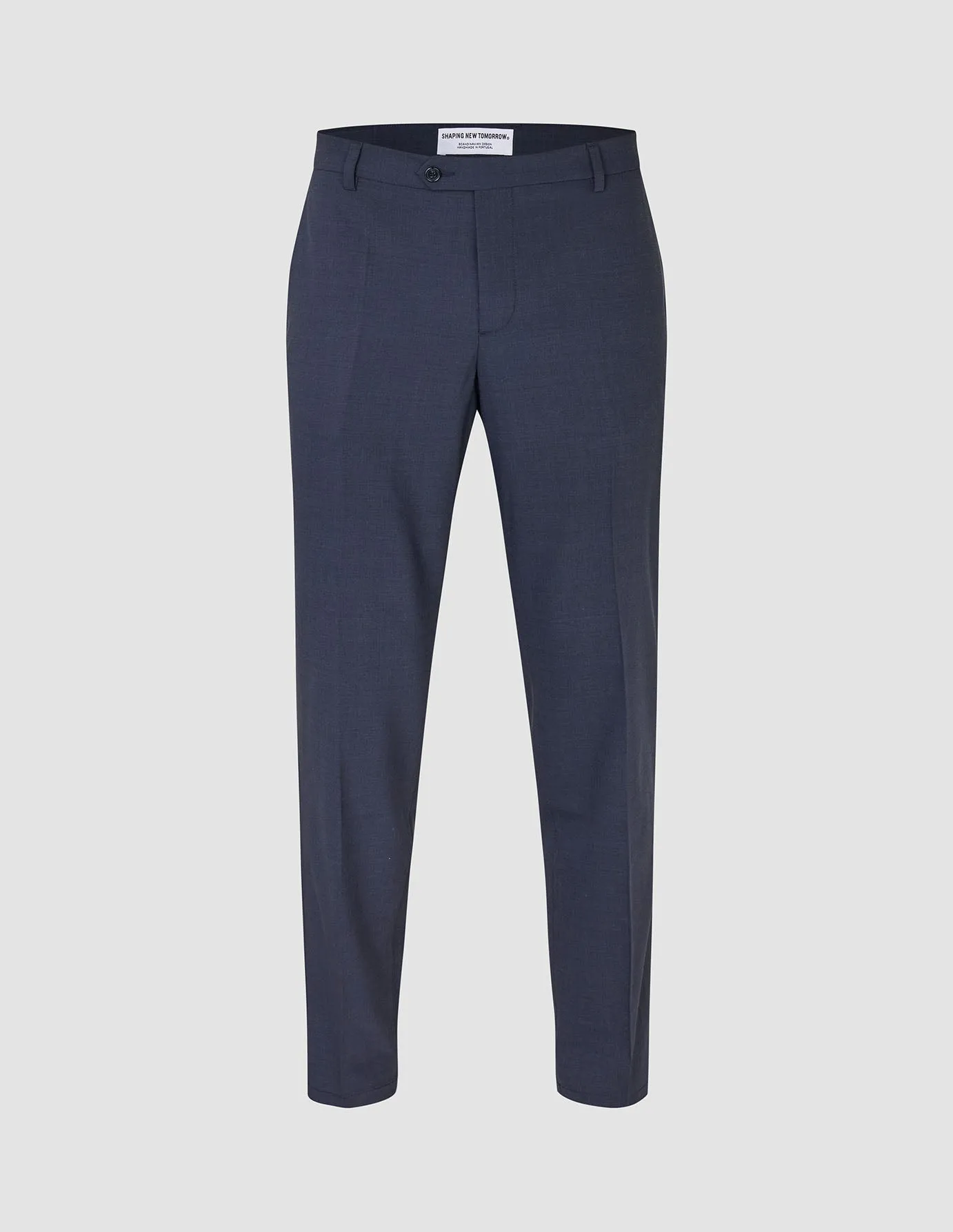 Tech Wool Suit Pants Regular Navy anti slip grip Weekend Style