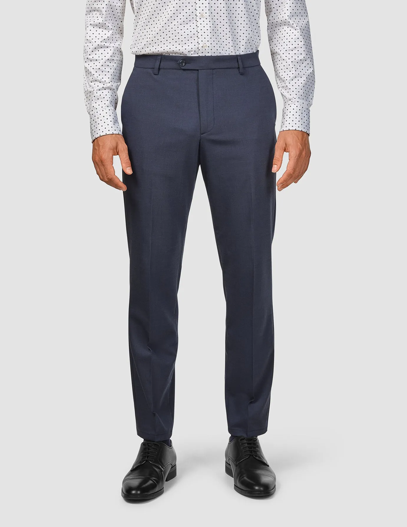 Relaxed Fashion Comfy Waistband Tech Wool Suit Pants Regular Navy