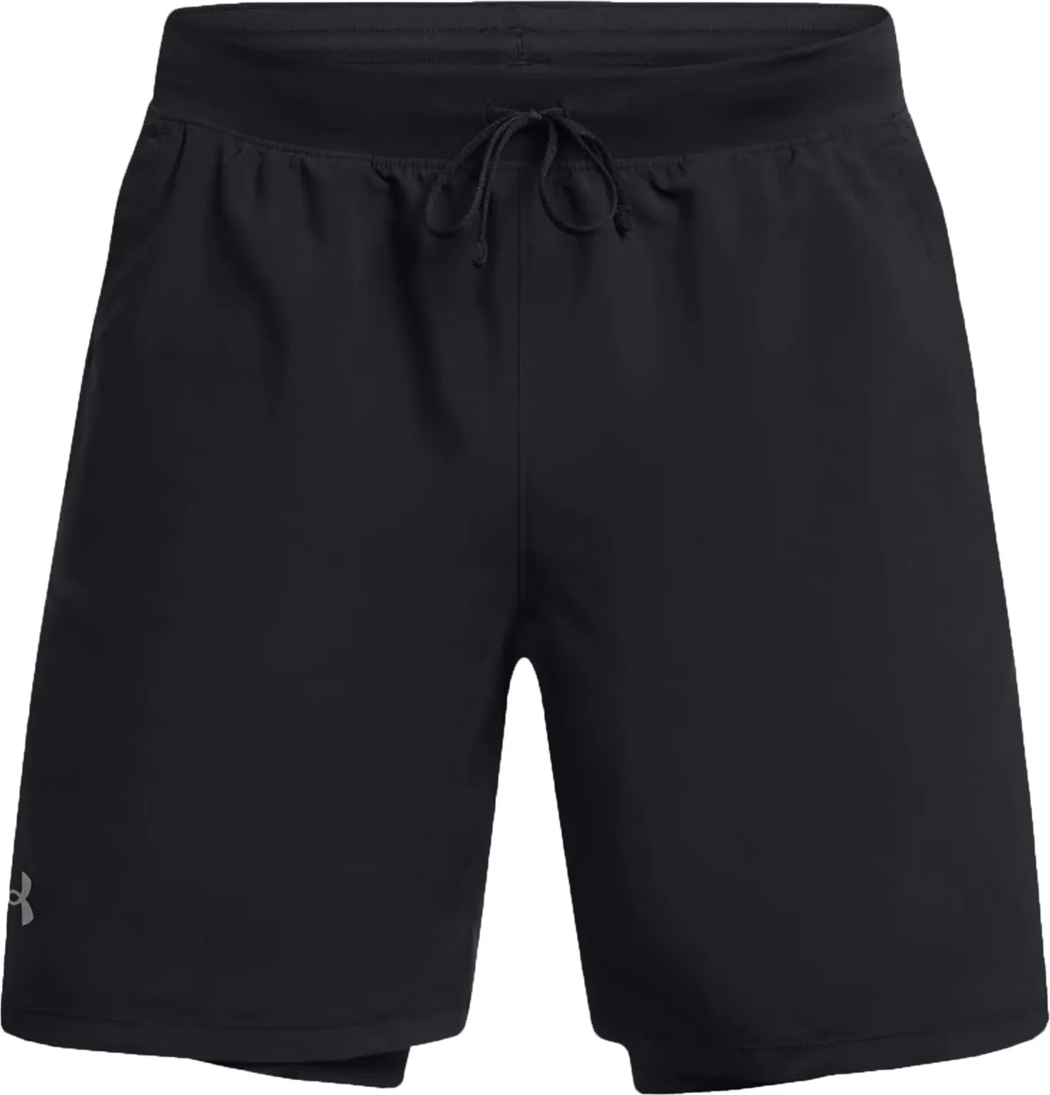 hypoallergenic material Under Armour Launch 2 In 1 Mens Running Shorts - Black