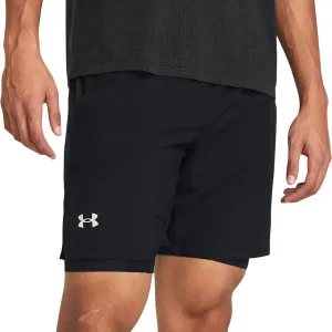 Eco Friendly Material Under Armour Launch 2 In 1 Mens Running Shorts - Black