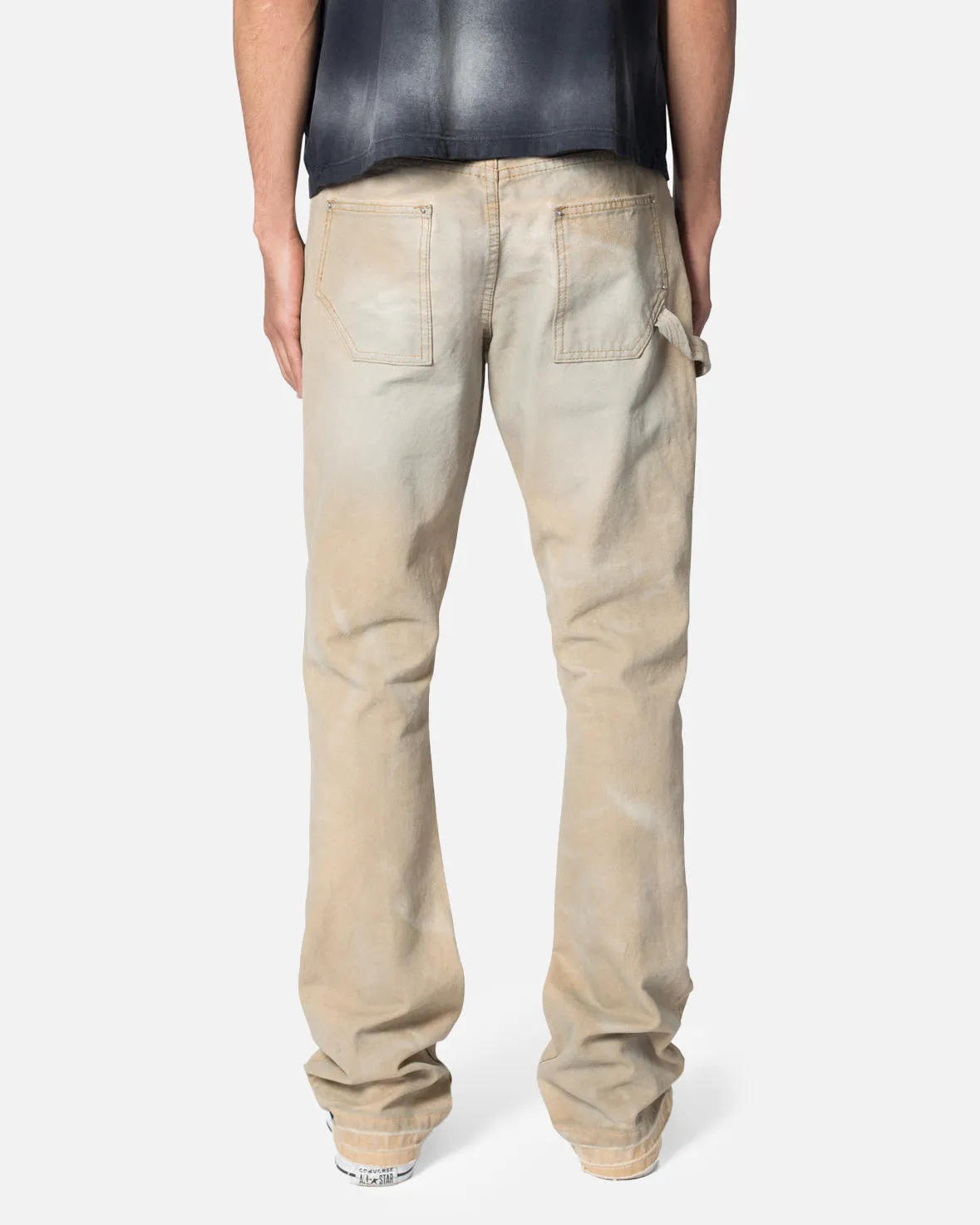 Daily Uniform Year Rounder MNML B644 Flare Burnt Cowboy Denim Jeans Black/Brown