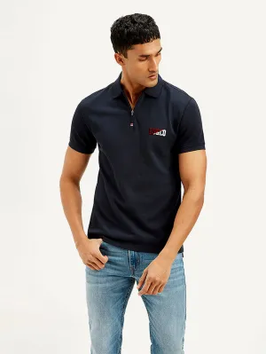 Men's Solid Slim Fit Polo T-shirt PreShrunk Cotton Blend