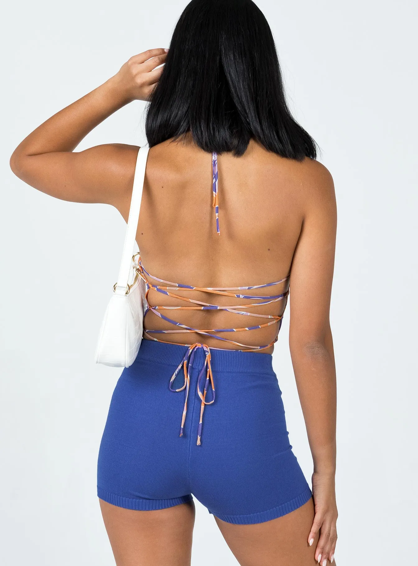Seylena Knit Shorts Blue NonChafingEdges Evening Glow