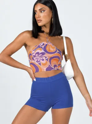Seylena Knit Shorts Blue SnagFree Surface