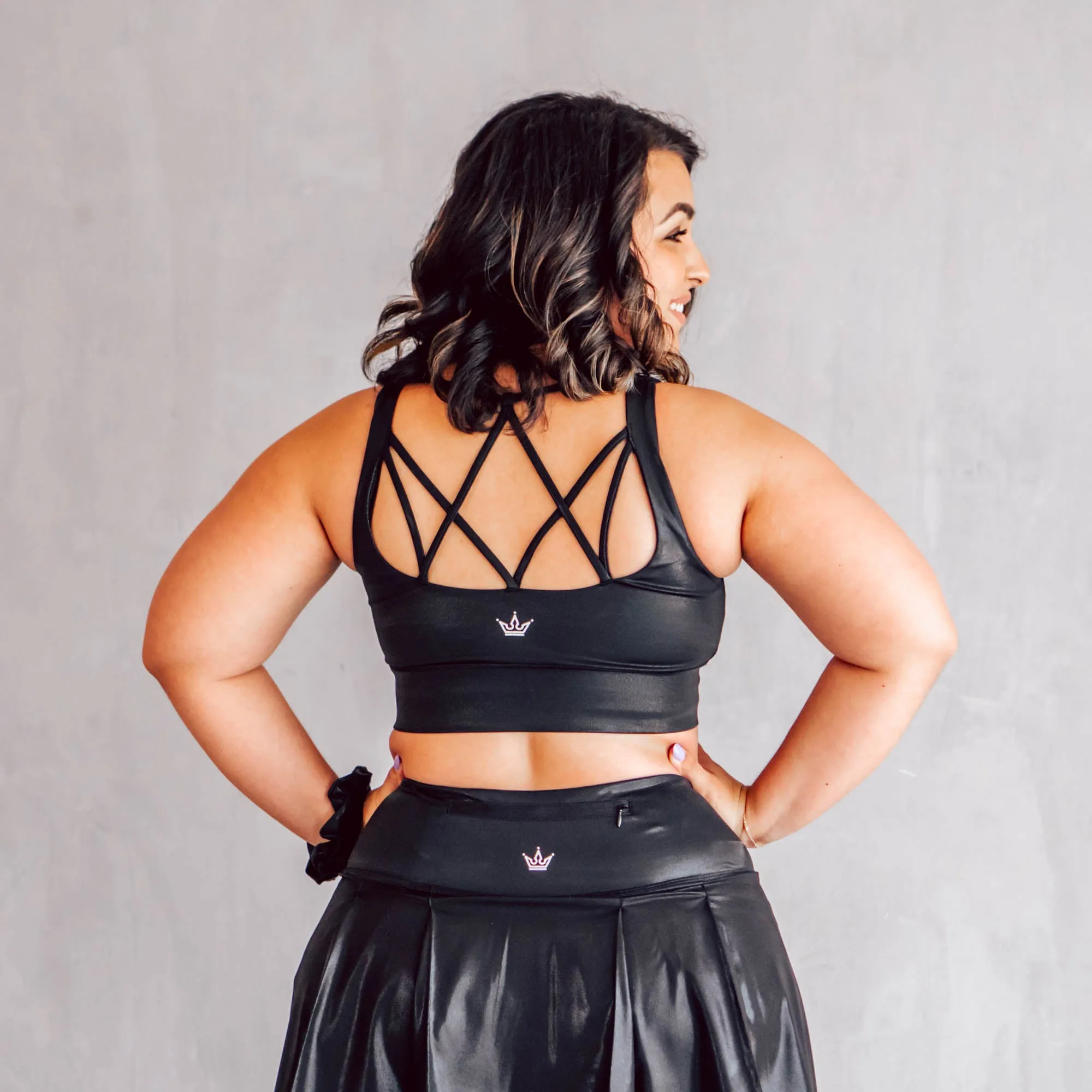 Geometric workout gear Onyx Jewel Sports Bra