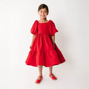 Mini Middleton Dress, Crimson Street Edge BiasCut Trims