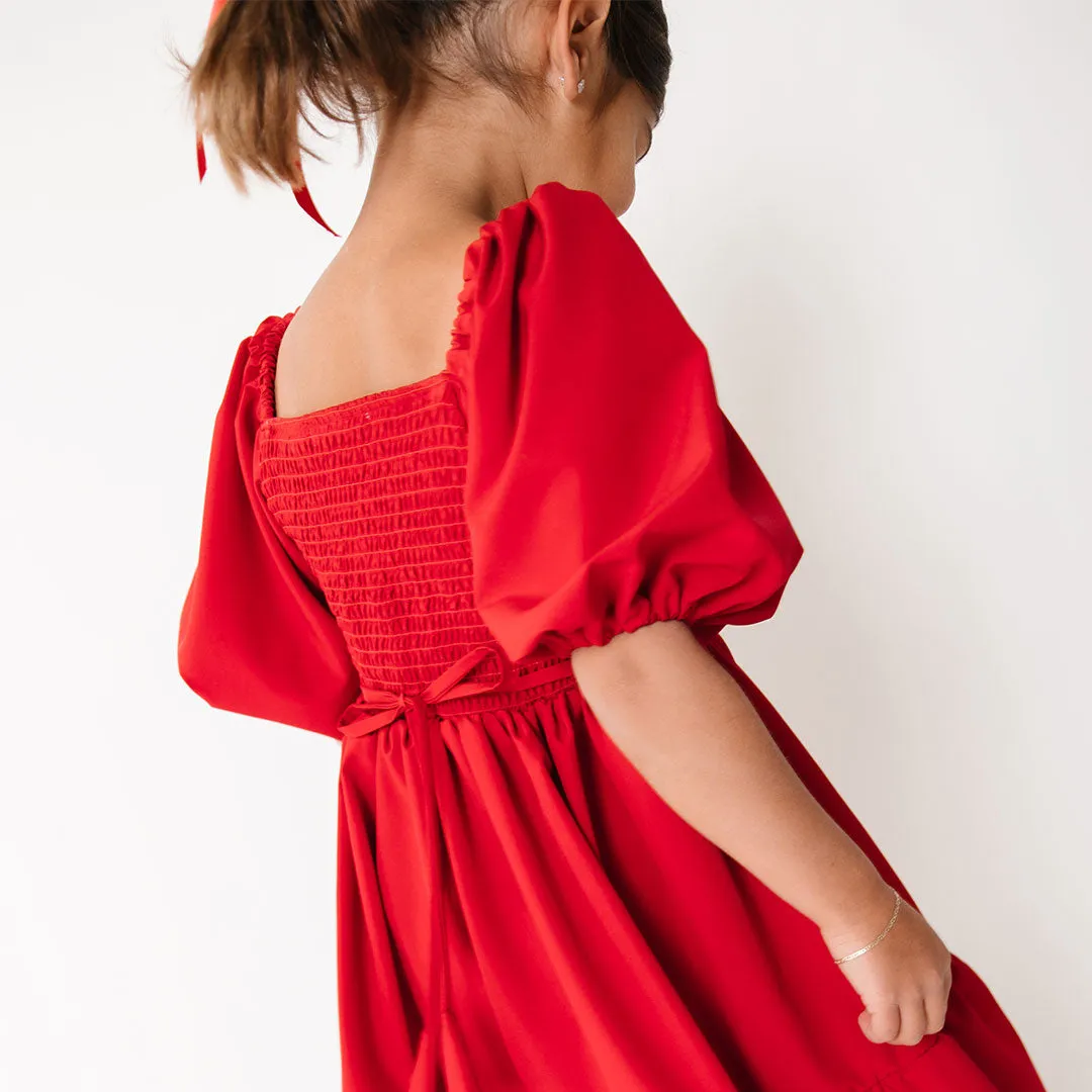 Mini Middleton Dress, Crimson CrossBackStructure