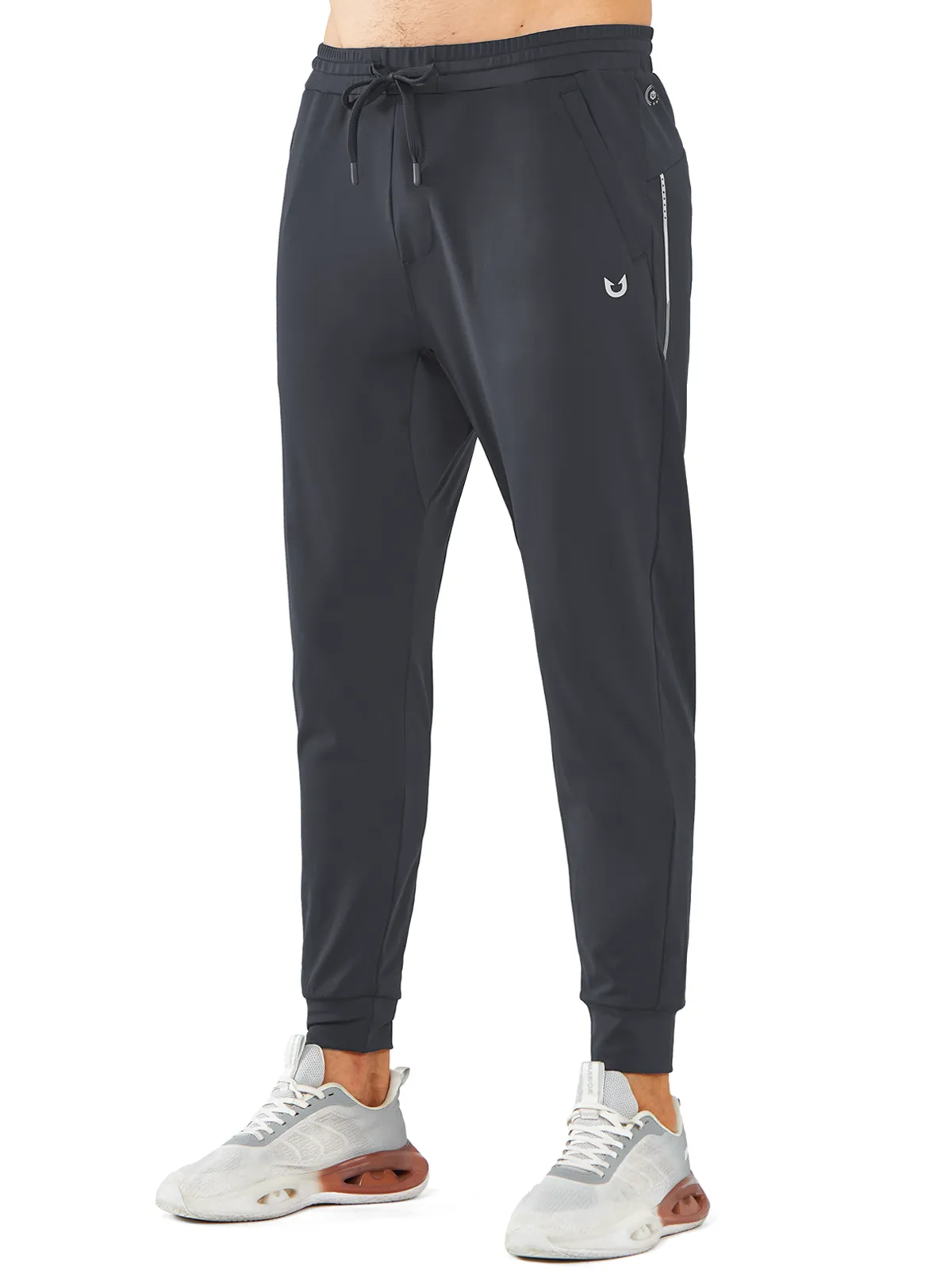 Men's Workout Sweatpants Joggers with Zip Pockets Tapered For Running ElasticWaist Chilly Weather Comfort