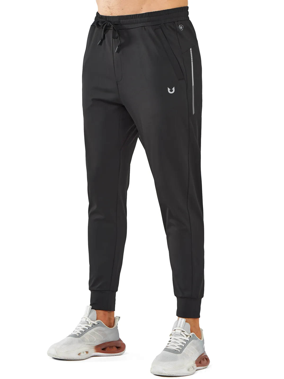 Soft Structure All Day Comfort Men's Workout Sweatpants Joggers with Zip Pockets Tapered For Running