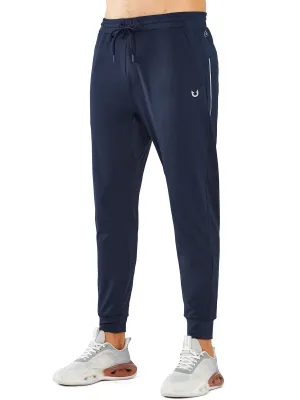 High Durability Thread Men's Workout Sweatpants Joggers with Zip Pockets Tapered For Running