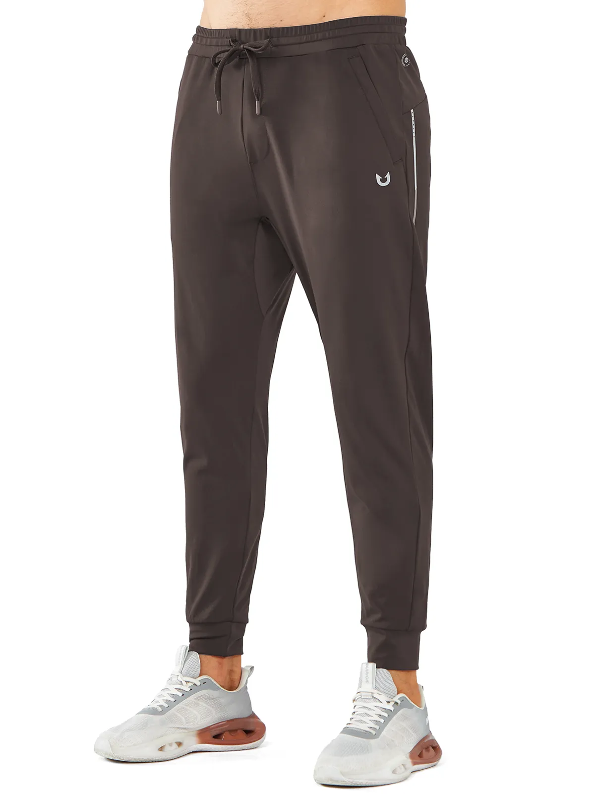 Men's Workout Sweatpants Joggers with Zip Pockets Tapered For Running Soft Stretch