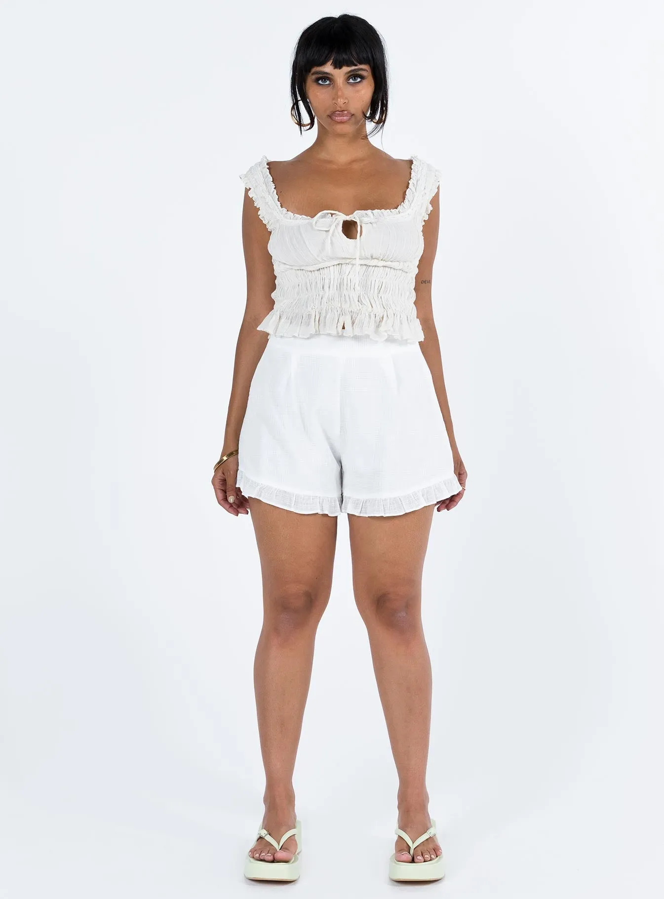 Vision Glow Joy Ease Jennie Shorts White