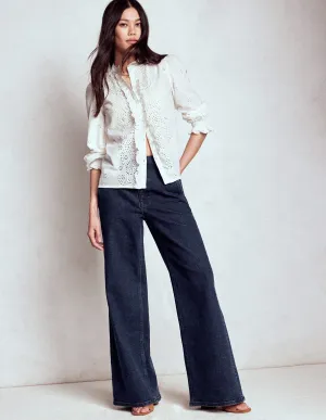 Easy Outfit High Rise Clean Wide Jeans-Dark Vintage